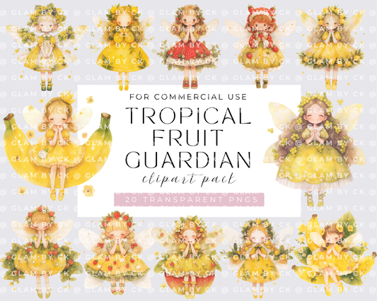 Fruit guardian, Summer Fairy Clipart PNG, Fairy tale PNG, Fairy Illustration Spring PNG, Digital Paper Craft, Sublimation, Commercial Use