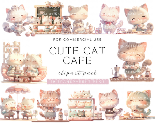 Cute cat cafe Clipart PNG, Whimsical Cats Kitten, Sublimation Clip art Cute animals, Funny illustrations, Cat lover