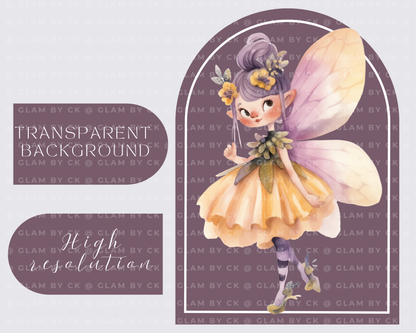 Quirky Spring Fairy Clipart PNG, Fairy tale PNG, Fairy Illustration Spring PNG, Digital Paper Craft, Sublimation, Commercial Use