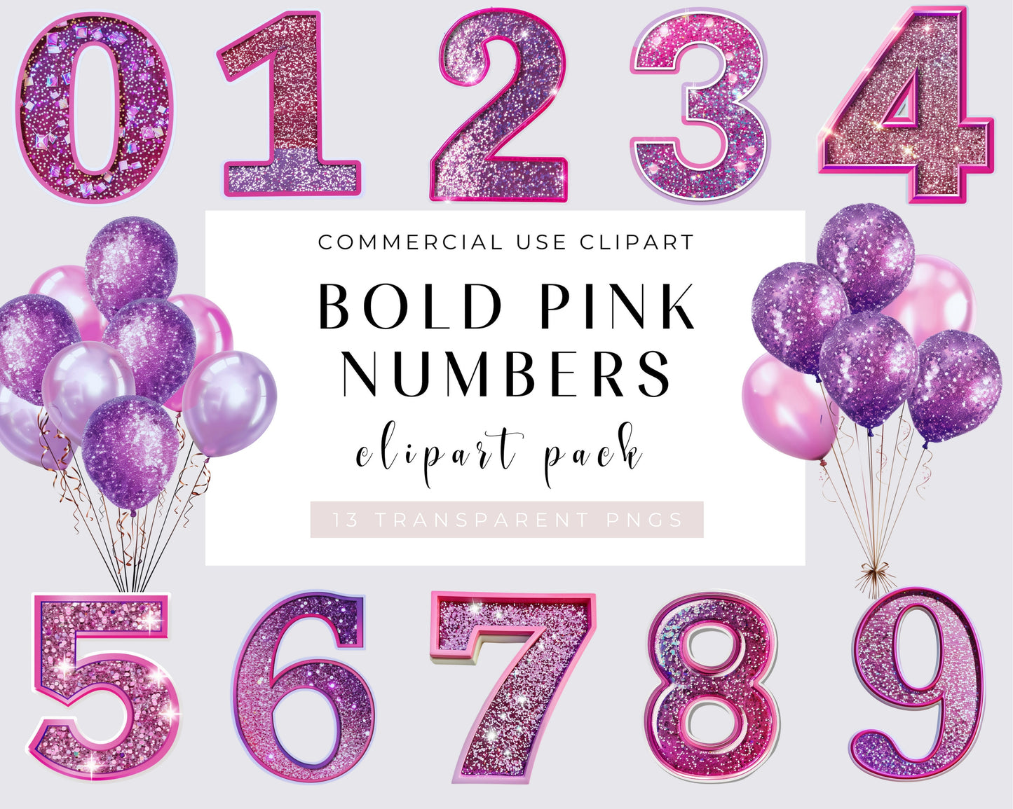 Bold Numbers 0 - 9, Layered, Cricut Maker, Joy, Cupcake Birthday, Cake Topper, Card sentiment, Baby pink