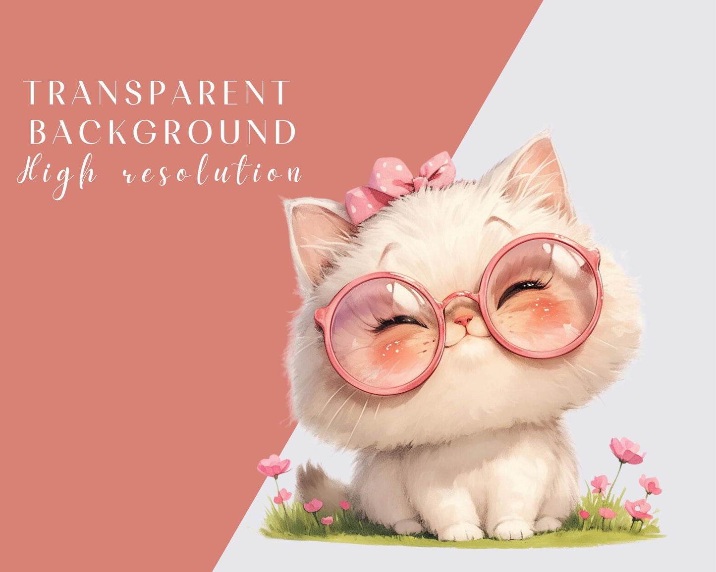 Watercolor Baby Animals wear glasses Clipart, 36 PNG Animals Clipart, Cute Baby Animals Bundle, Nursery Animals, Commercial Use